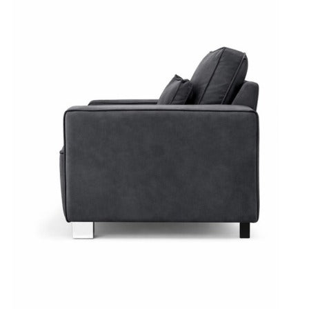 Sloane Sleefy 2 Seater Jumbo Cord Dark Grey Sofa - Detailed Angle View 3