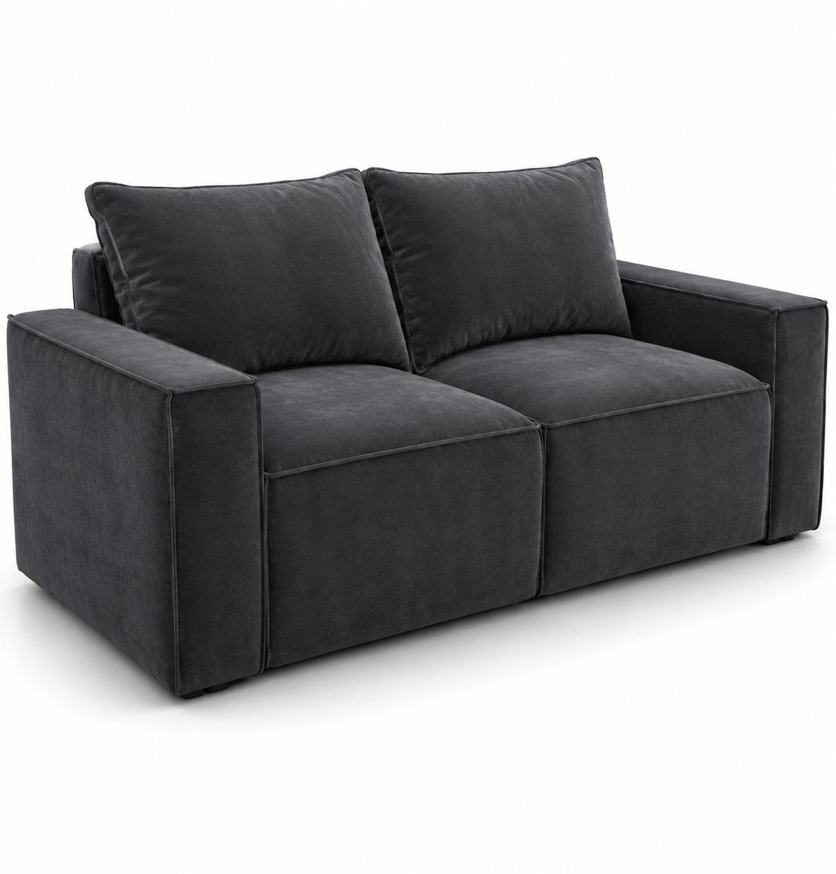 Sloane Sleefy 2 Seater Plush Velvet Dark Grey Sofa - Luxury UK Living Room Showcase