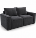Sloane Sleefy 2 Seater Plush Velvet Dark Grey Sofa - Luxury UK Living Room Showcase