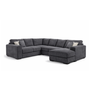 Sloane Sleefy 5 Seater Jumbo Cord Dark Grey Corner Sofa – Large Family Fabric Sofa for UK Living Rooms | Free UK Delivery
