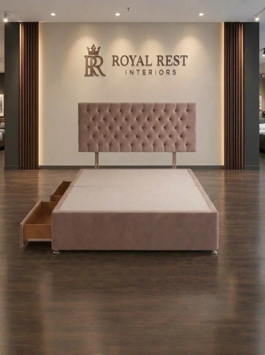 Royal Rest Handcrafted Divan Bed Base (Choice of Storage & Fabrics)