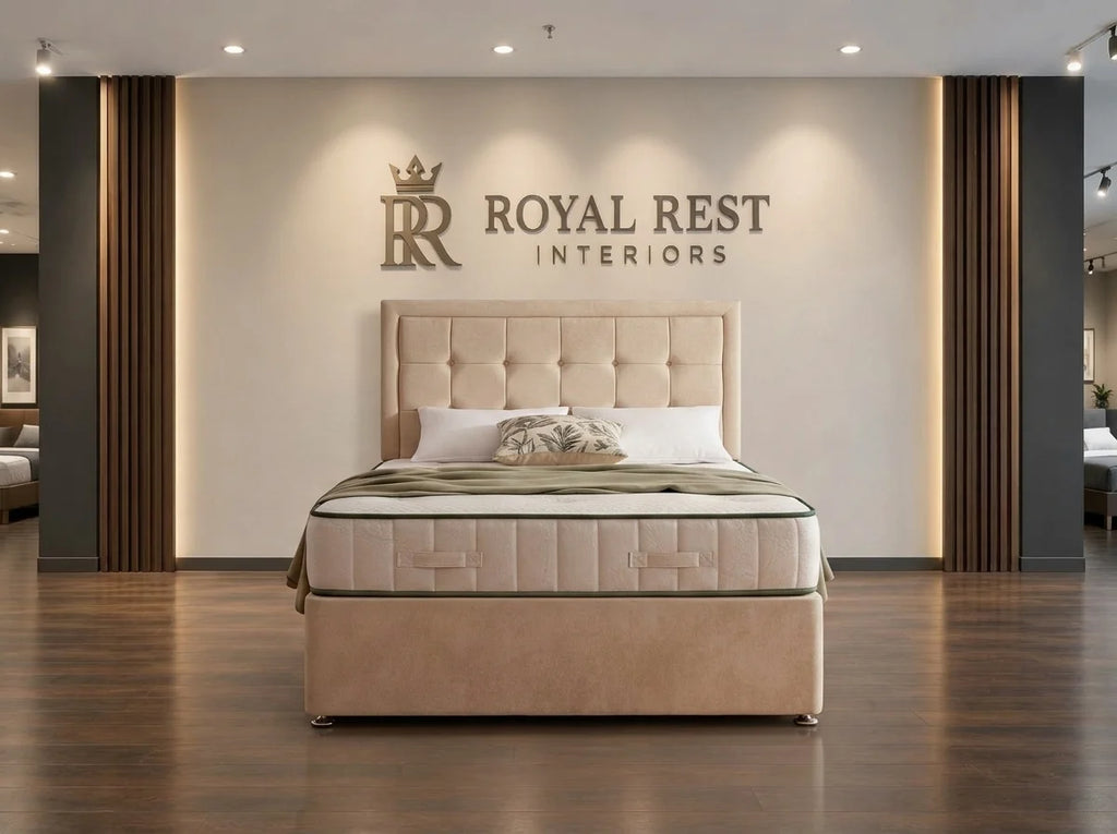 Royal Rest Interiors designer fabric options in plush and crushed velvet available in 7 luxury colours
